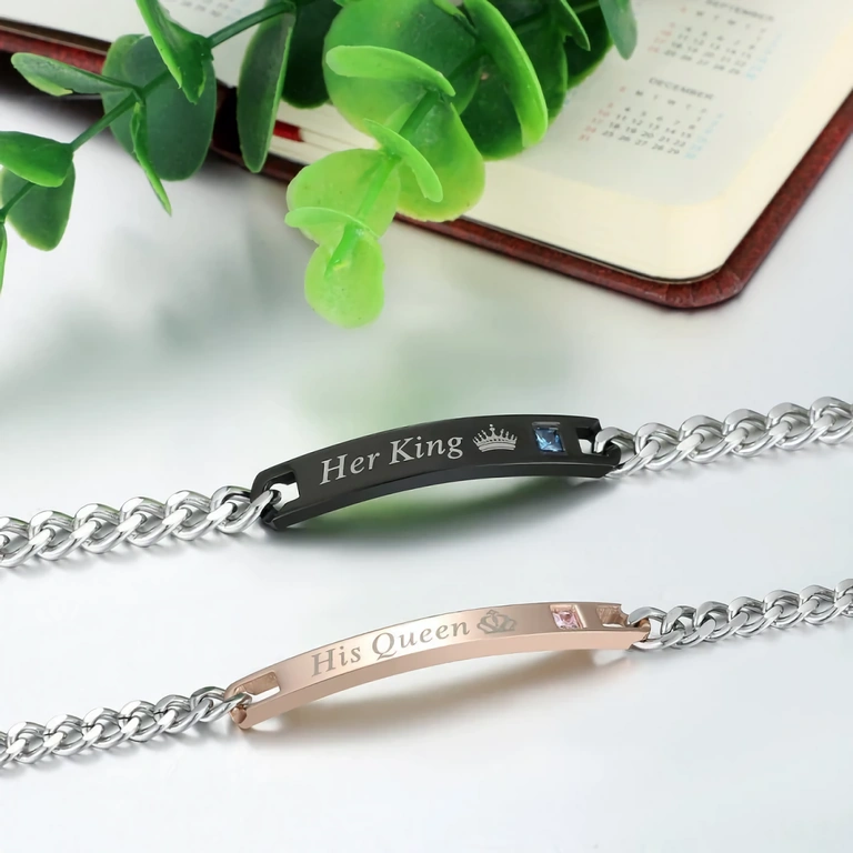 Set brățări pentru Ziua Îndrăgostiților Brățări cuplu potrivite pentru Valentine’s Day sau aniversări