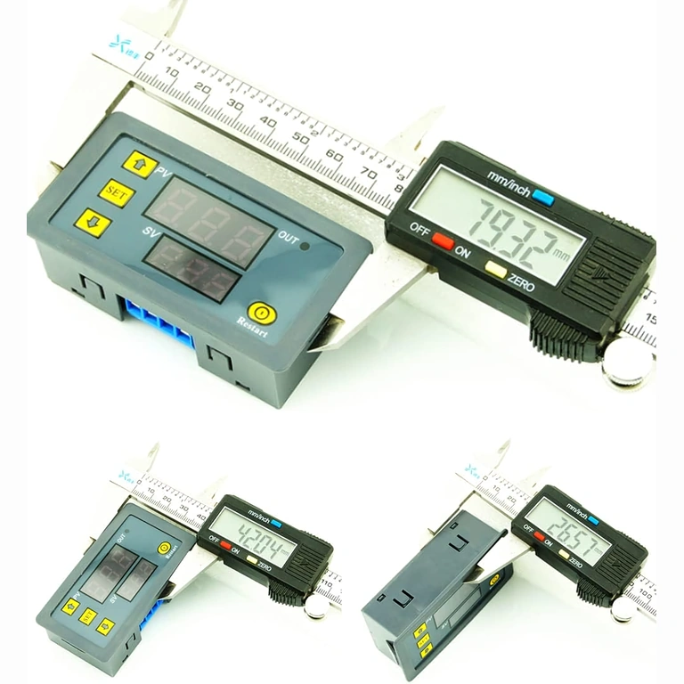Vedere din față a modulului cu dimensiunile notate