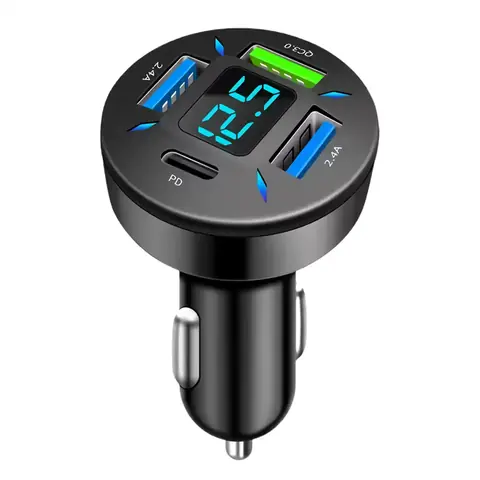 AUTONABÍJEČKA s voltmetrem USB typ C PD RYCHLÉ NABÍJENÍ do zapalovače nejlepší