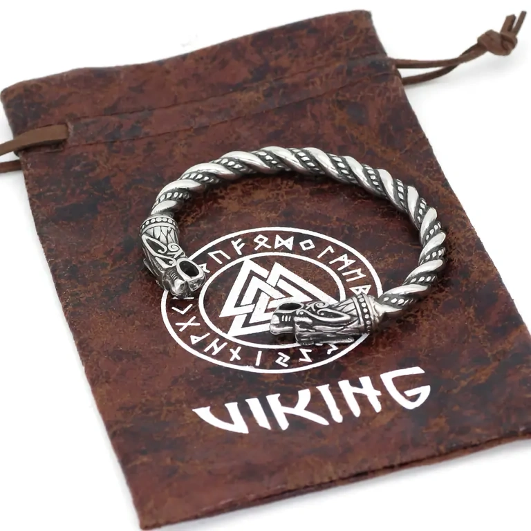 Brățară gotică vikingă din aliaj metalic Brățară grea cu design viking, potrivită pentru look gotic sau medieval