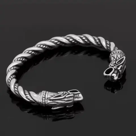 Viking náramek Vikings série Wolf gothic pánská cena vlčí hlava