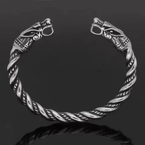 Viking náramek Vikings série Wolf gothic pánská cena vlčí hlava