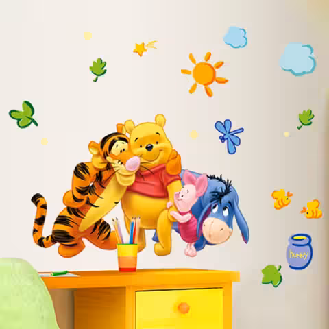 Roztomilá nálepka s medvedíkom Winnie do detskej izby