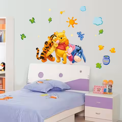 Nálepky Winnie the Pooh na dekoráciu stien v detskej izbe