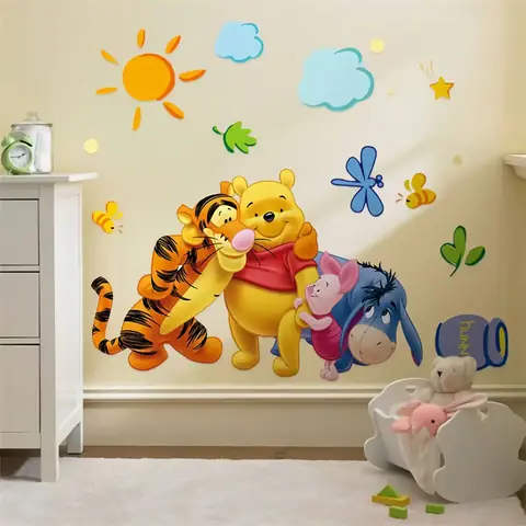 NÁLEPKA postavičky na zeď Medvídek Pú ANIMOVANÉ KRESBY dekorativní dětský pokoj