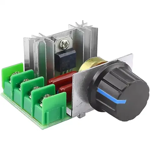 Placă cu regulator tensiune 220V și reglaj manual cu buton rotativ