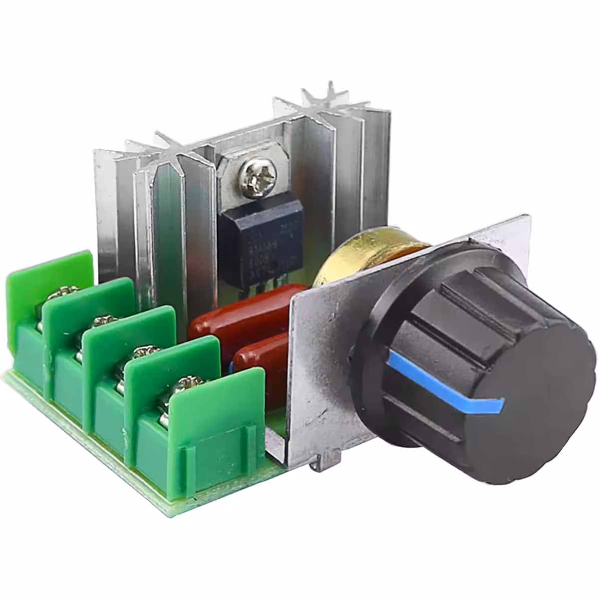 Placă cu regulator tensiune 220V și reglaj manual cu buton rotativ