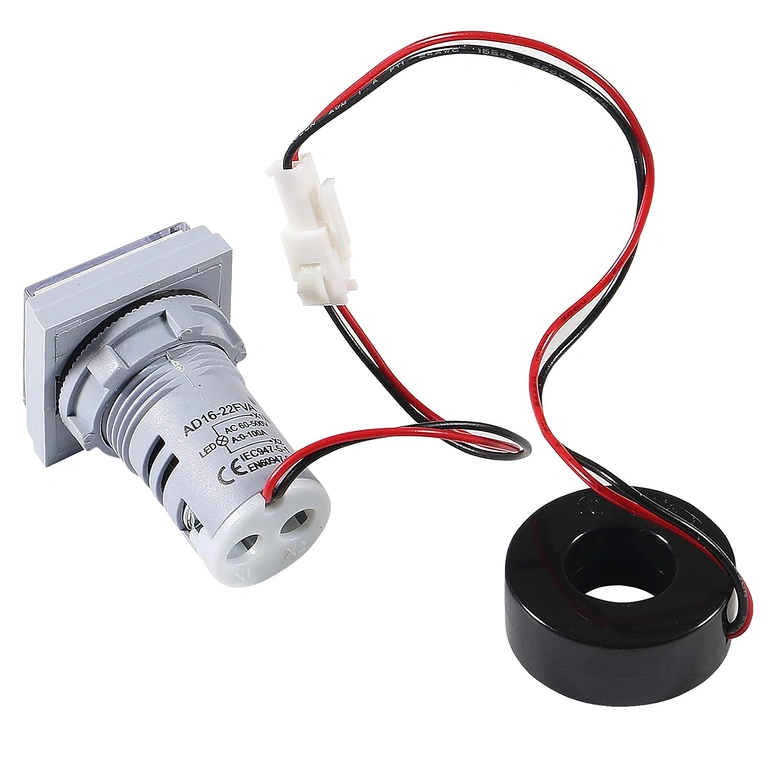 Voltmetru-Ampermetru cu montare în panou de 22mm Montare rapidă în panou electric, diametru 22mm