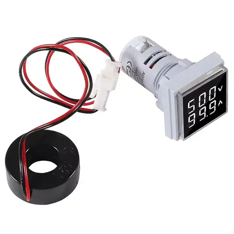 Voltmetr ampérmetr 220V AC DIGITÁLNÍ panel cena 60-500V 0-100A