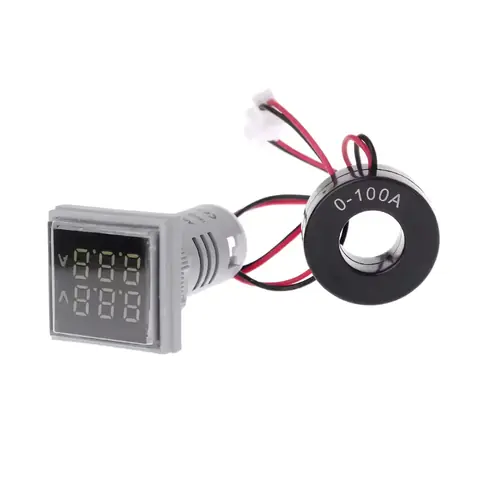 Voltmetr ampérmetr 220V AC DIGITÁLNÍ panel cena 60-500V 0-100A