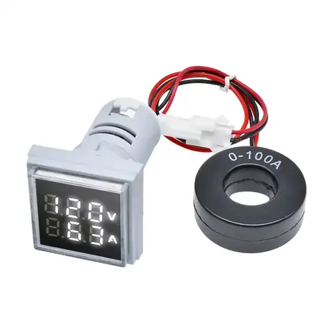 Voltmetr ampérmetr 220V AC DIGITÁLNÍ panel cena 60-500V 0-100A