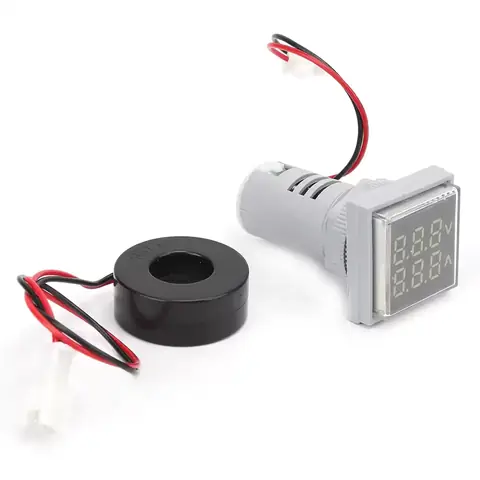 Voltmetr ampérmetr 220V AC DIGITÁLNÍ panel cena 60-500V 0-100A