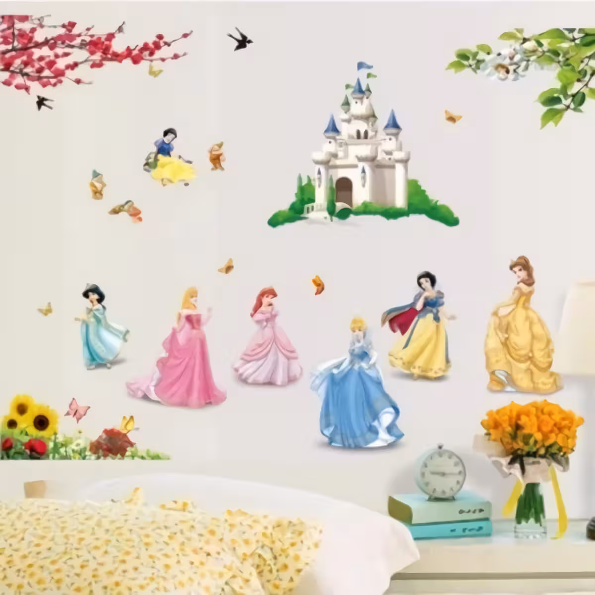 Stickere Disney – Alba ca Zăpada, Ariel, Cenușăreasa Stickere de perete cu prințese celebre din basme