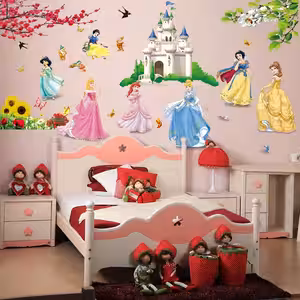 Stickere decorative cu personajele Disney pentru camera fetelor