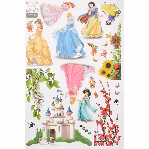 Väggstickers med feer och sagoelement