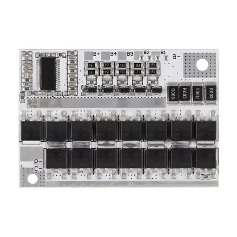 Placă BMS 5S 100A pentru acumulatori Li-Ion 18650, protecție la suprasarcină și echilibrare automată