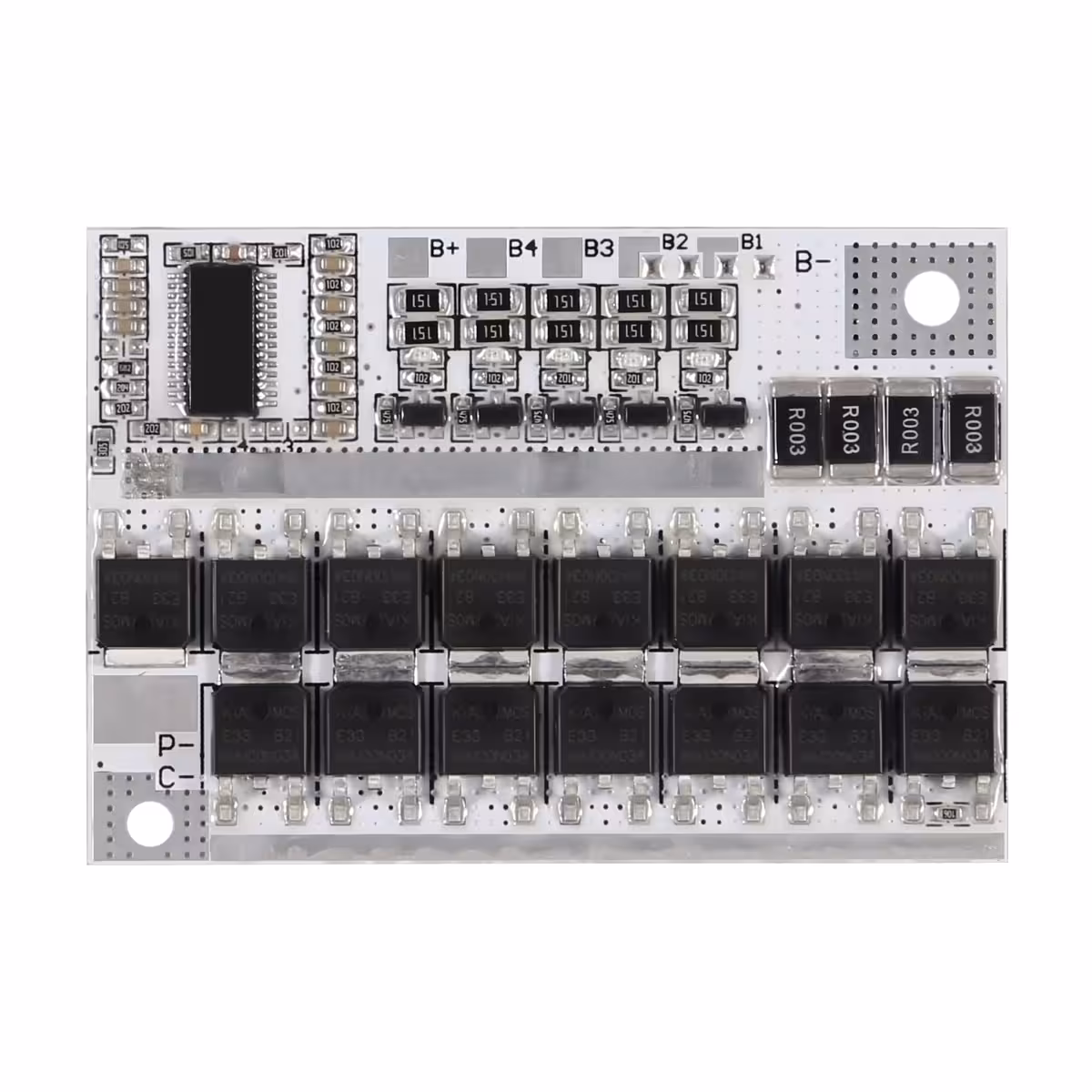 Placă BMS 5S 100A pentru acumulatori Li-Ion 18650, protecție la suprasarcină și echilibrare automată
