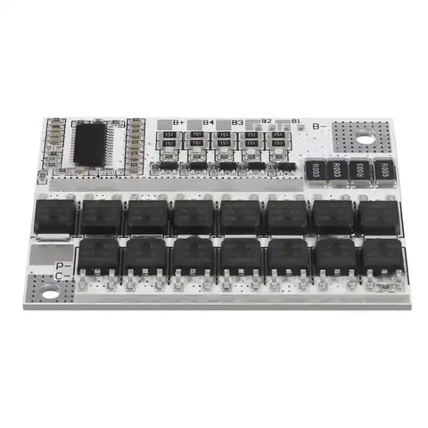 BMS 21V cu echilibrare pentru acumulatori 18650 Modul BMS 21V pentru 5 celule Li-Ion cu funcție de balansare, protecție și încărcare