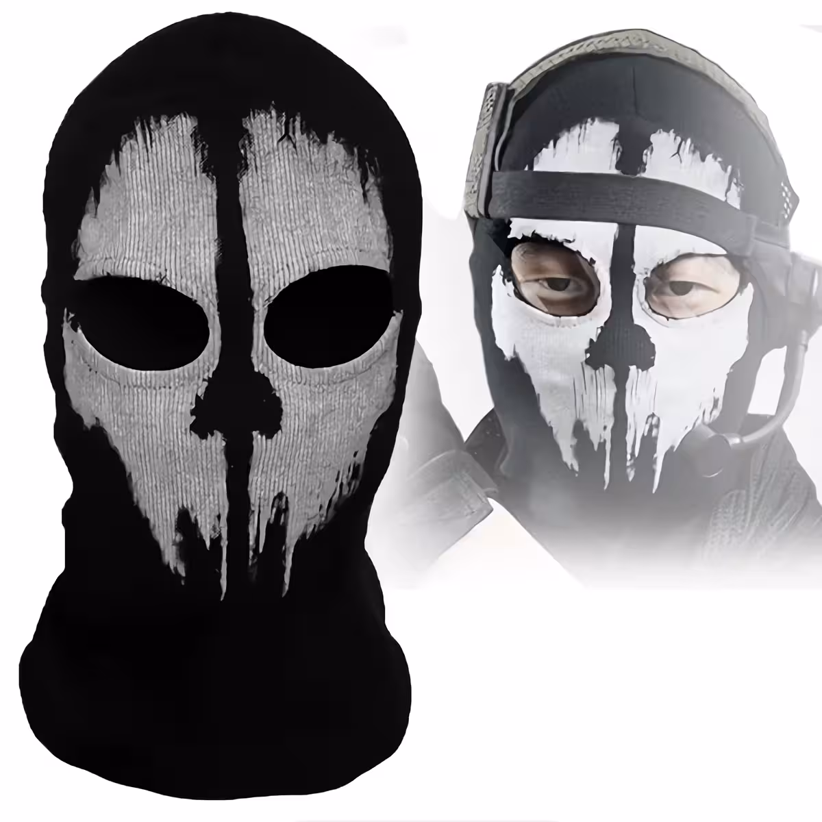 Masca camuflaj Call of Duty Ghosts Masca camuflaj Call of Duty Ghosts, confortabilă și flexibilă, protecție față și gât