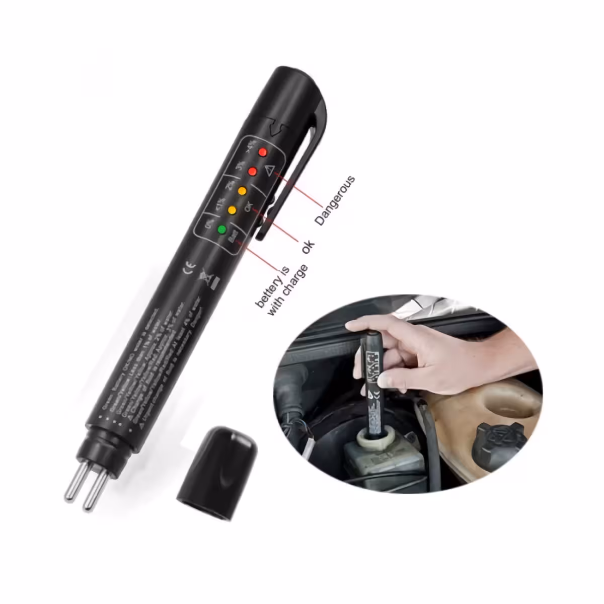 Tester digital pentru lichid frână Tester auto cu senzori și afișaj LED pentru lichid frână – precis și ușor de folosit
