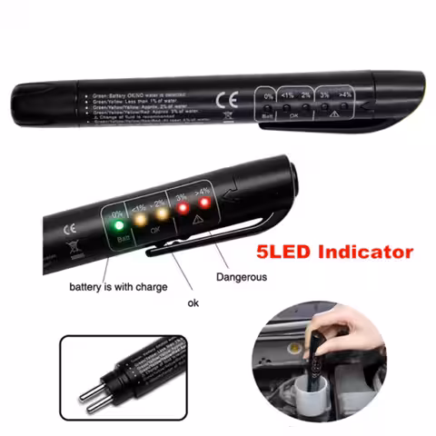Tester brzdovej kvapaliny s 5 LED – jasný a rýchly displej