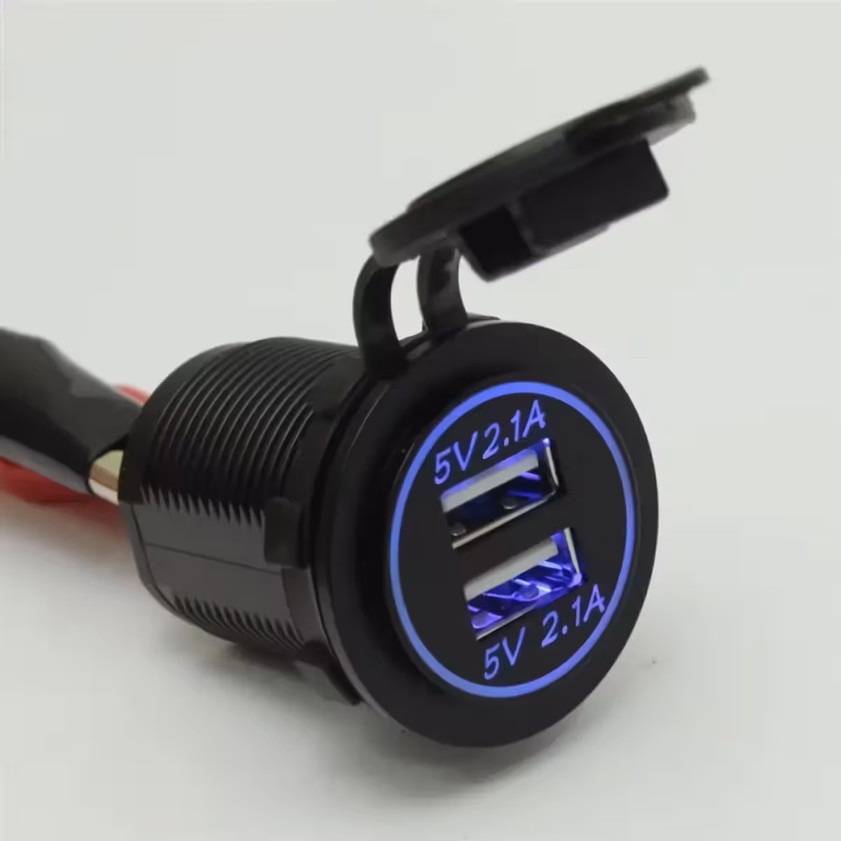 Priză alimentare USB pentru 12V-24V Port încărcare USB auto, compatibil cu orice vehicul sau barcă