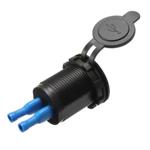 Zásuvka autozapalovače s USB dvojitou zástrčkou 12V 24V panelová nabíječka 2x 2,1A