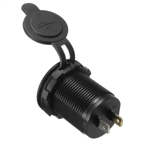 Zásuvka autozapalovače s USB dvojitou zástrčkou 12V 24V panelová nabíječka 2x 2,1A