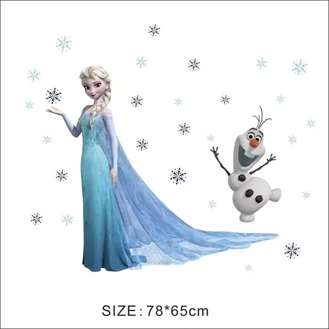NÁLEPKA Elsa Frozen NÁLEPKY NA ZEĎ Dívčí pokoj Disney LEVNĚ 60x45cm