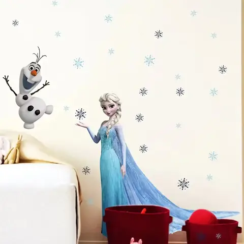 NÁLEPKA Elsa Frozen NÁLEPKY NA ZEĎ Dívčí pokoj Disney LEVNĚ 60x45cm