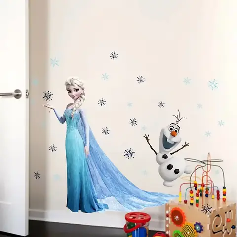 NÁLEPKA Elsa Frozen NÁLEPKY NA ZEĎ Dívčí pokoj Disney LEVNĚ 60x45cm