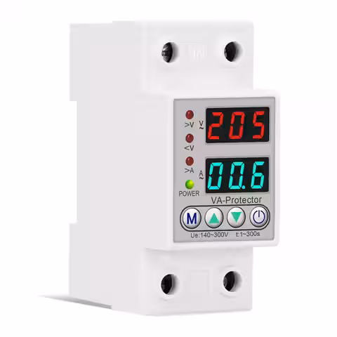 Överspänningsskydd med digital spänningsdisplay 220V