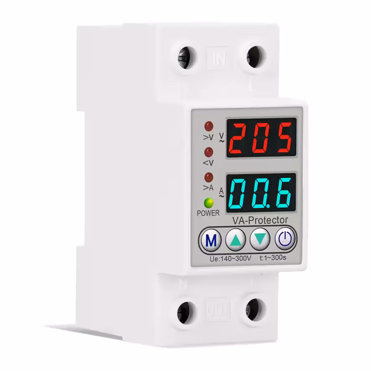 Dispozitiv protecție supratensiune cu ecran digital 220V Releu protecție supratensiune cu afișaj digital pentru tensiune 220V