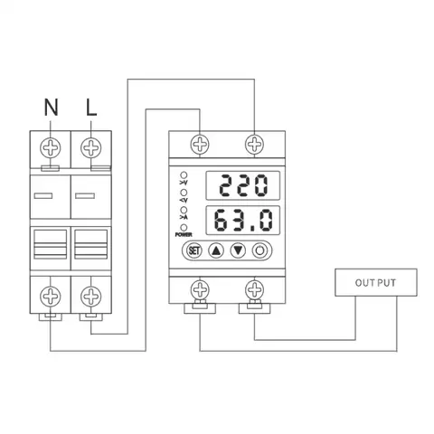 Schema electrică de conectare pentru releu protecție 220V