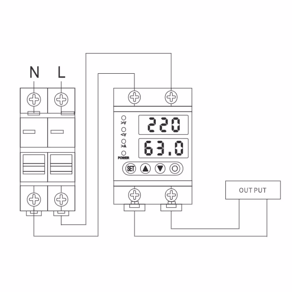 Schema de montaj releu protecție 220V Schema electrică de conectare pentru releu protecție 220V
