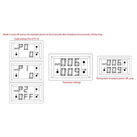 Programovatelný modul časového relé digitální časovač 12V