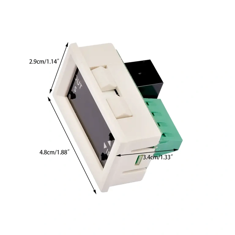 Időzítő modul pontos méretei LED kijelzővel