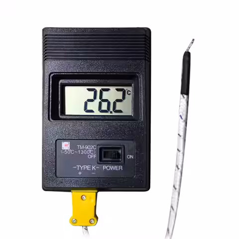 Termometru digital profesional cu sondă tip K pentru temperaturi până la 1300°C