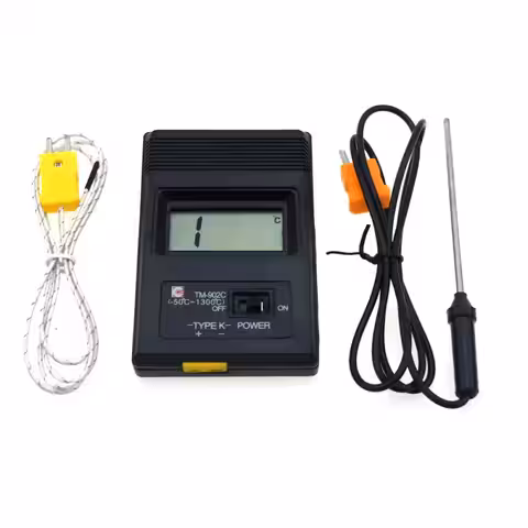 Termometru digital cu 3 sonde incluse Termometru cu 3 sonde de contact pentru lichide, aer sau suprafețe fierbinți