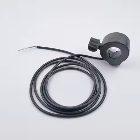 Conector universal pentru manetă bicicletă electrică Detaliu cabluri manetă accelerație: roșu 5V, negru GND, verde semnal