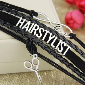 Brățară neagră elegantă pentru frizer sau hairstylist