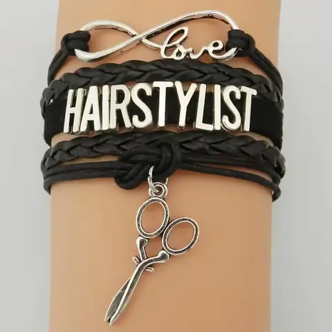 Černá kůže Kadeřnický náramek Doplňky Kadeřník Hairstylist Holič