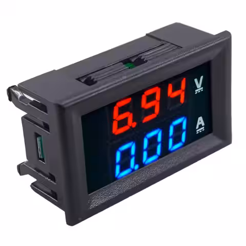Afișaj digital cu două culori pentru monitorizare volt și amper