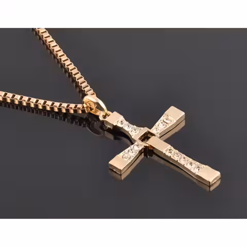 Guldlegeringshänge med krucifix