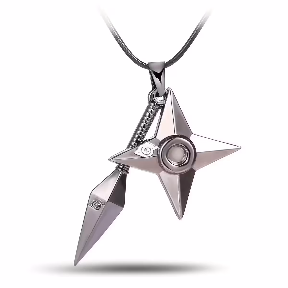 Lanț cu pandantiv Shuriken din cosplay Naruto Uzumaki