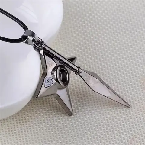 Řetízek s přívěskem COSPLAY Naruto Uzumaki Shuriken Kunai