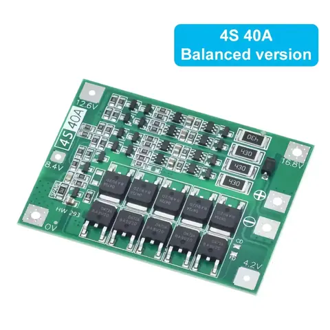 BMS 4s nabíjecí a vybíjecí ochranný modul 4 baterie 18650 Li-ion baterie