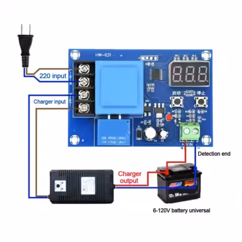 Modul regulátoru baterie pro nabíjení lithiových baterií 12V autobaterie