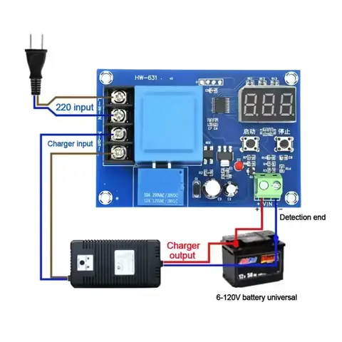 Modul regulátoru baterie pro nabíjení lithiových baterií 12V autobaterie