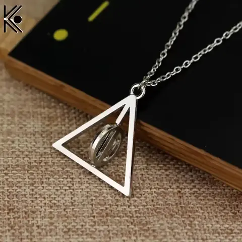 Přívěsek Řetízkový medailon HARRY POTTER Trojúhelník relikvií smrti NOVÉ STŘÍBRNÉ
